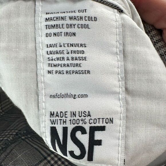 NSF Tashi Plaid Raw Hem High Rise Cropped Pants - Picture 6 of 6